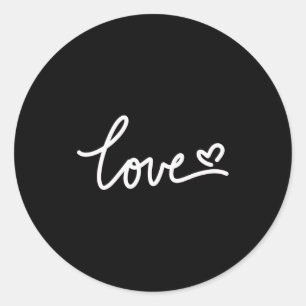 Love Heart For Valentines  Classic Round Sticker