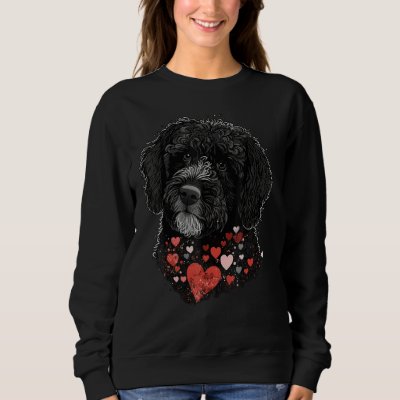 Love Heart for Valentines Day on Portuguese Water  Sweatshirt