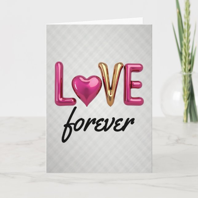 Love Heart Forever Greeting Card (Front)