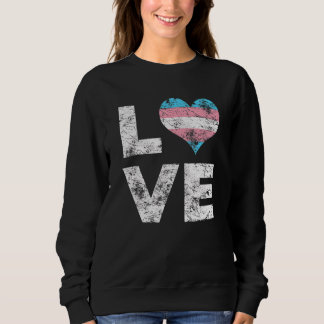 Love Heart Gay Transgender Flag Community Pride Tr Sweatshirt