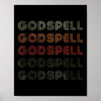Love Heart Godspell Tee Grunge Vintage Style Black Poster