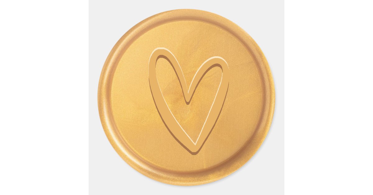 Gold Wax Seal Stickers Initials Wedding Envelope