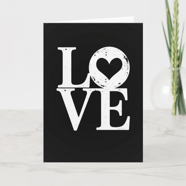 Love Heart Graphic Greeting Card (Front)
