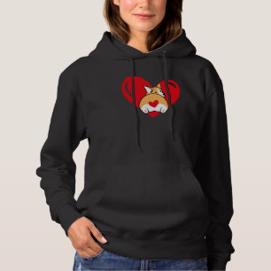 Love Heart Graphic Valentine's Day Corgis Boys Kid Hoodie