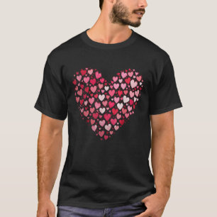 Love Heart Graphic Valentines Day Womens Girls Boy T-Shirt