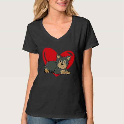 Love Heart Graphic Valentine&#39;s Day Yorkshire Boys  T-Shirt