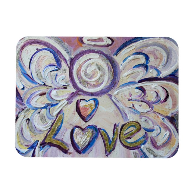 Love Heart Guardian Angel Word Magnet (Horizontal)
