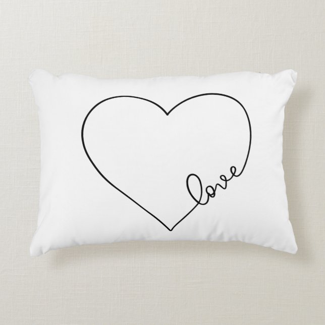-Love-Heart-HandLettered Accent Pillow (Front)