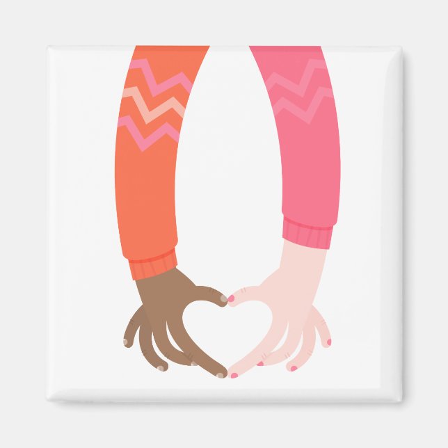 Love Heart Hands Inspirational Art Magnet (Front)