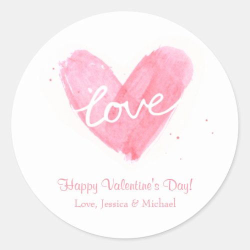 Love Heart Happy Valentines Day Stickers