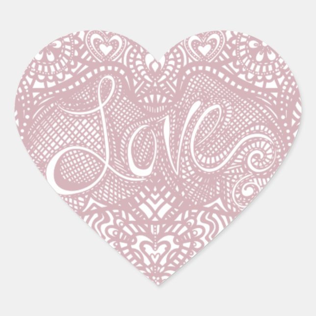 Love Heart Heart Sticker (Front)