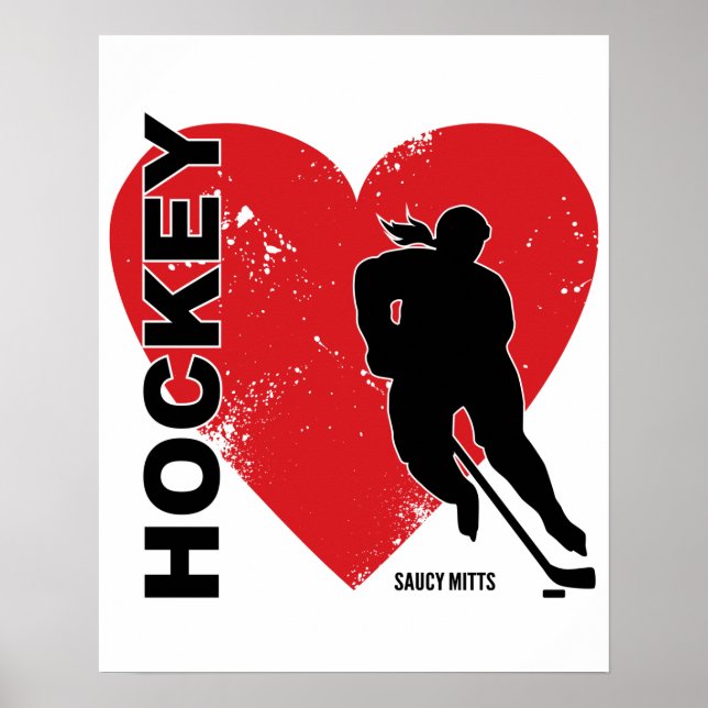 Love Heart Hockey Poster (Front)