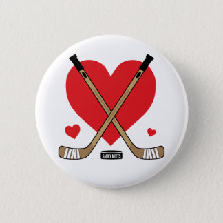 Love Heart Hockey Sticks Girls Hockey Flair Pin