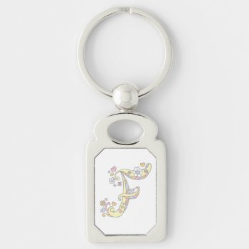 Love Heart Initial Capital Letter F Key Ring by Mylittleeden at Zazzle