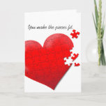 Love Heart Jigsaw Puzzle Card at Zazzle