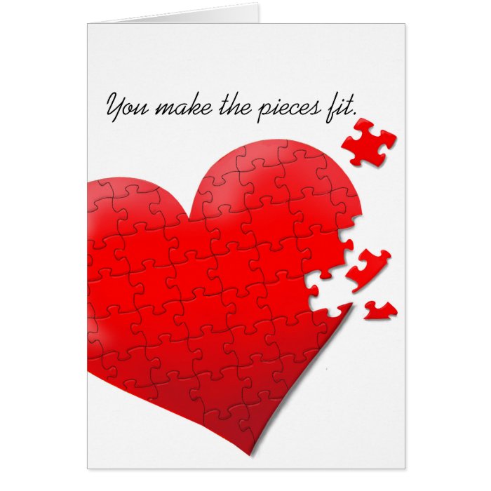 love heart jigsaw puzzle card | Zazzle