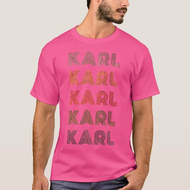 Love Heart Karl GrungeBlack Karl T-Shirt (Front)