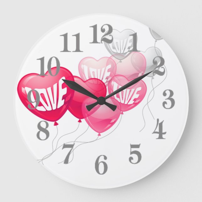 Love Heart Large Clock (Front)