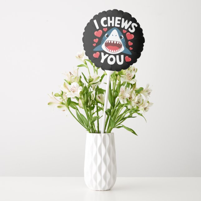 Love Heart Leopard Cute Valentine's Day  Balloon (Vase)