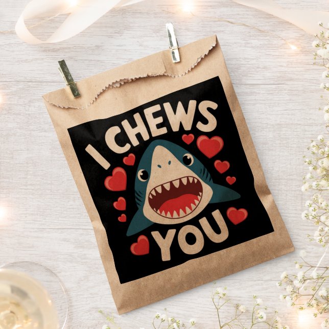 Love Heart Leopard Cute Valentine's Day  Favor Bag (Clipped)