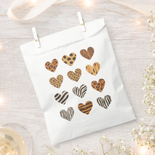 Love Heart Leopard Cute Valentine's Day  Favor Bag