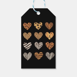 Love Heart Leopard Cute Valentine's Day  Gift Tags