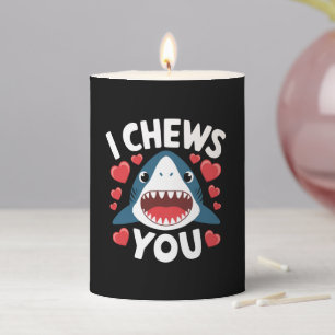 Love Heart Leopard Cute Valentine's Day Pillar Candle