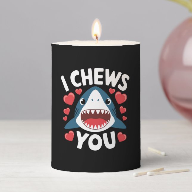 Love Heart Leopard Cute Valentine's Day  Pillar Candle (In Situ)