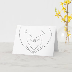 Love Heart Line Drawing Your Words Customizable Card