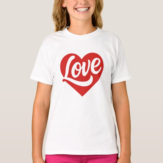 Love Heart Logo – Red Romantic Symbol T-Shirt (Front)