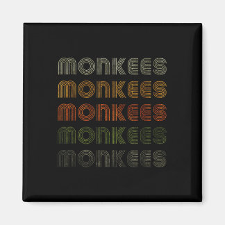Love Heart Monkees Tee Grunge Vintage Style Black  Magnet