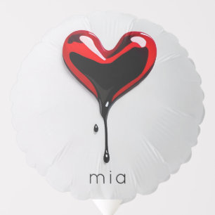 love heart monogram name simple modern minimal balloon