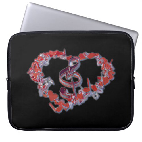 Love Heart Music Symbol  Laptop Sleeve