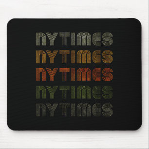 Love Heart Nytimes Tee Grunge Vintage Style Black  Mouse Pad