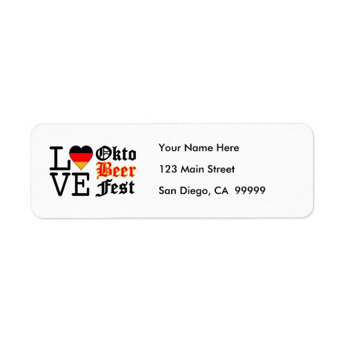 Love Heart Oktobeer fest Label
