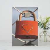 Love Heart Padlock (Standing Front)