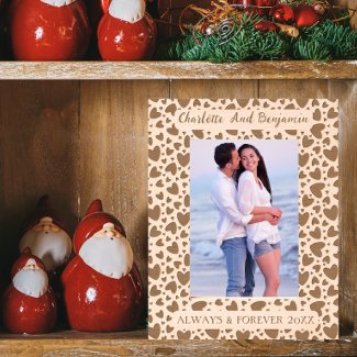 Love Heart Pattern Always And Forever Couple Photo