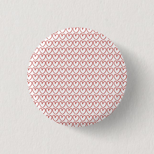 Love heart pattern button (Front)