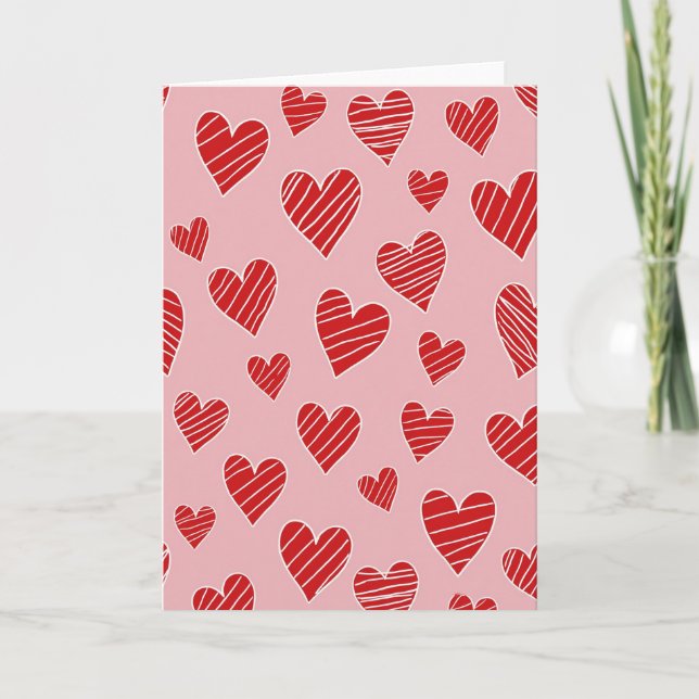 Love Heart Pattern Card (Front)