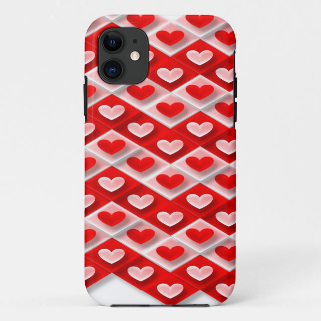Love Heart Pattern Case-Mate iPhone Case (Back)