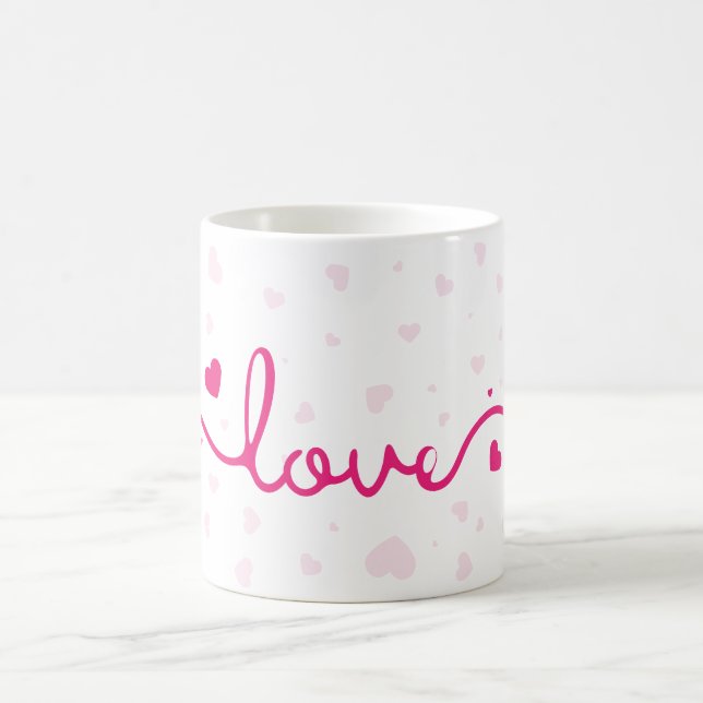 "Love" Heart Pattern Coffee Mug (Center)