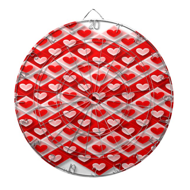 Love Heart Pattern Dart Board (Front)