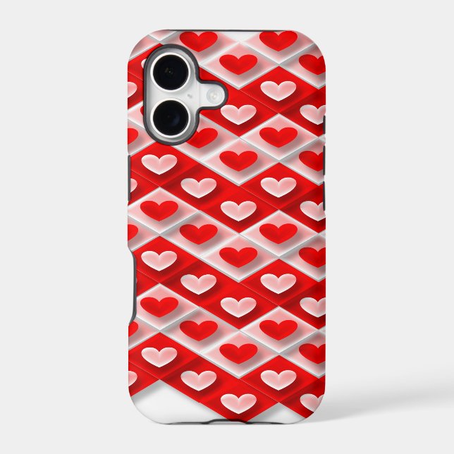 Love Heart Pattern Iphone Case (Back)