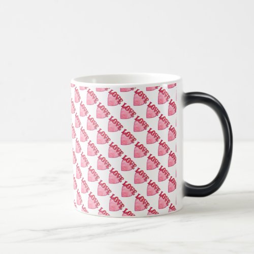 Love Heart Pattern Magic Mug