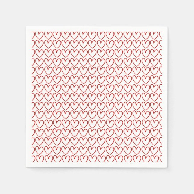 Love heart pattern napkins (Front)