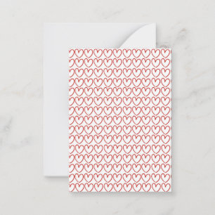 Love heart pattern note card