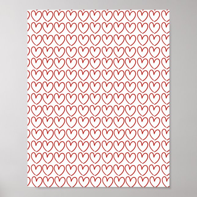 Love heart pattern poster (Front)