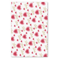 Cute Heart Pastel Color Pattern Valentine's Day Tissue Paper | Zazzle