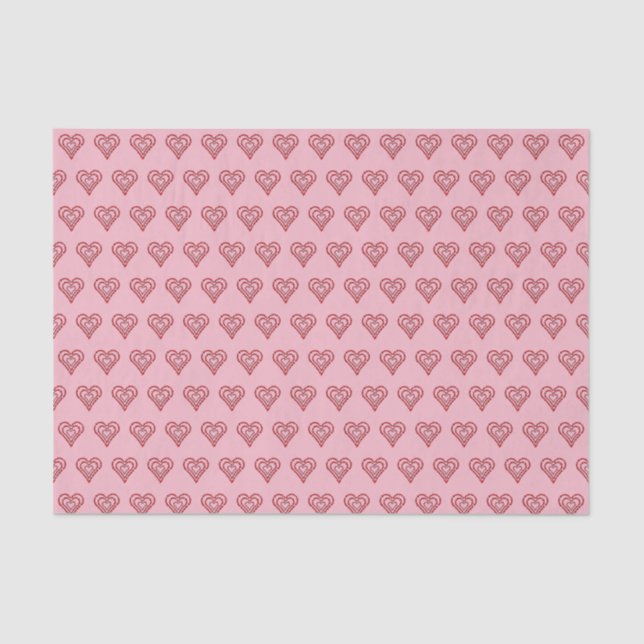 Love Heart Pattern  Tissue Paper (Front)