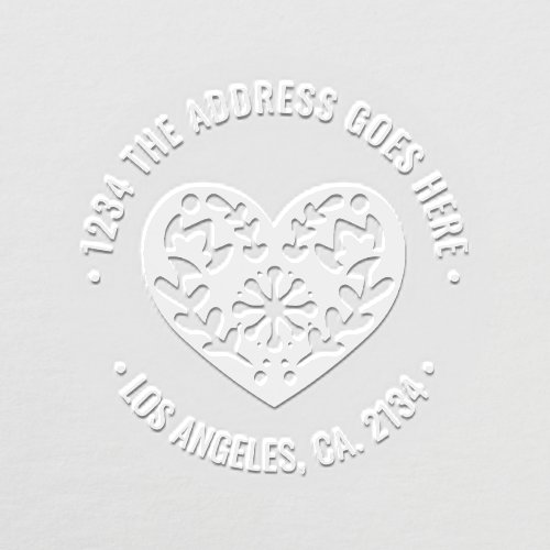 Love Heart Personalized Address Embosser